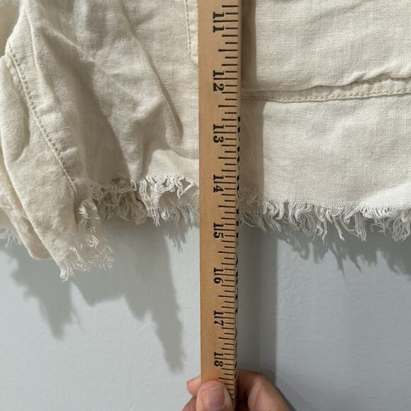 Free People Revolve Tomboy Linen Shorts Size S Color is Cream Oversized - Picture 11 of 14